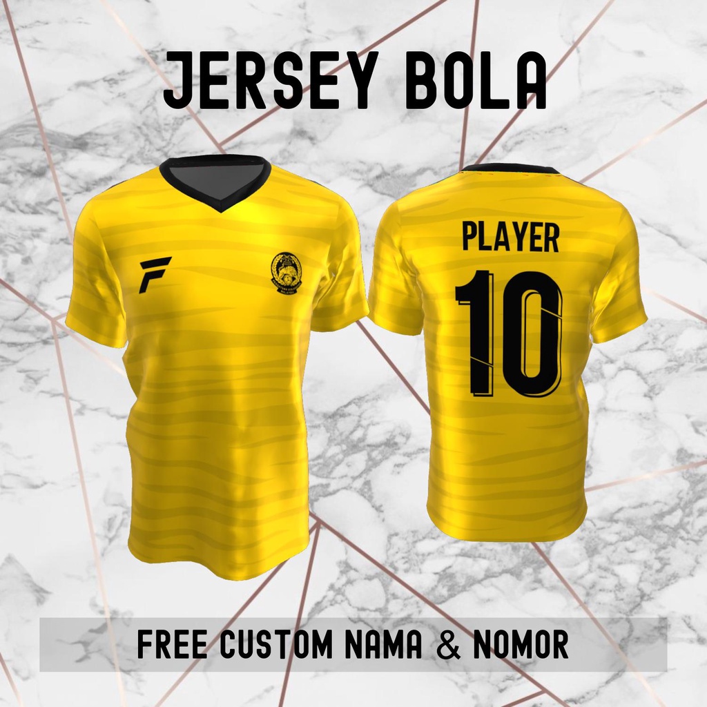 Jersey Malaysia Timnas Negara Bola Baju Kaos Custom Nama dan Nomor Punggung - 434
