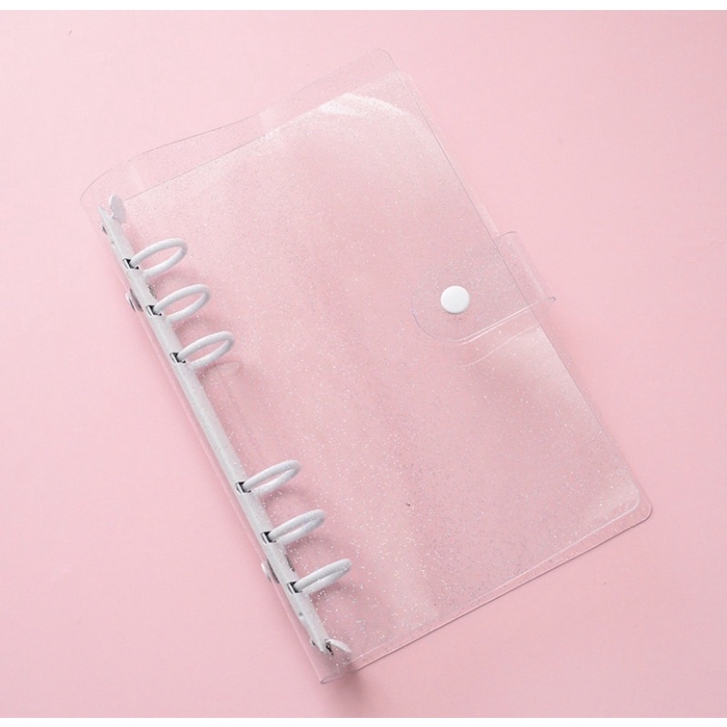 

A5 Transparent Binder 2 Pockets Loose Leaf Sleeves Photo Album Photocard Organizer Sticker Card Holder