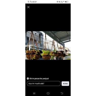 pot gantung besar serabut kelapa