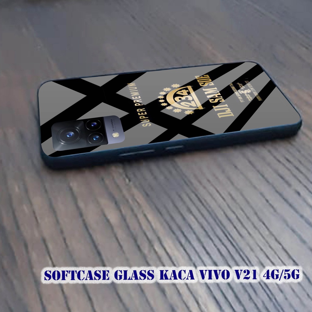 Softcase Glass Kaca VIVO V21 [4G]- Case Hp Pelindung Handphone VIVO V21 [5G] [ A11].