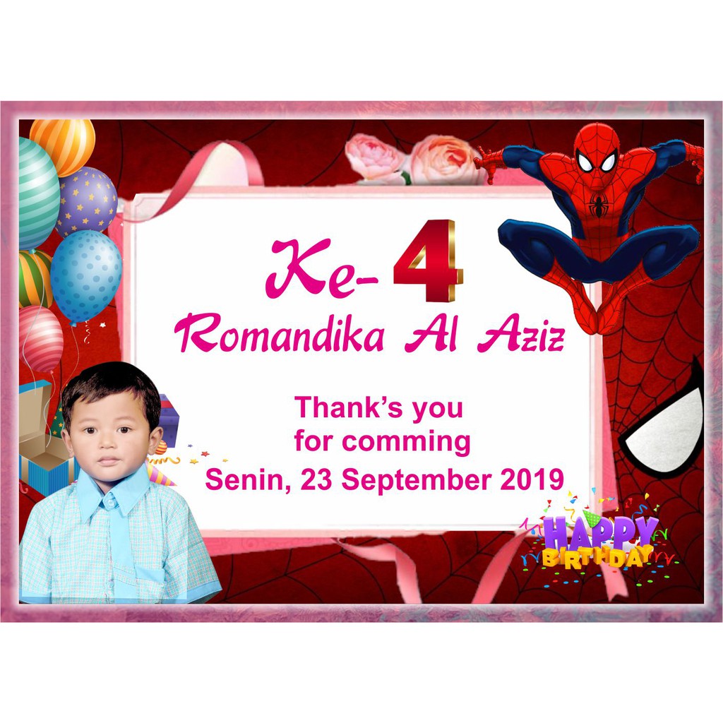 

sticker souvenir ulang tahun ucapan terima kasih