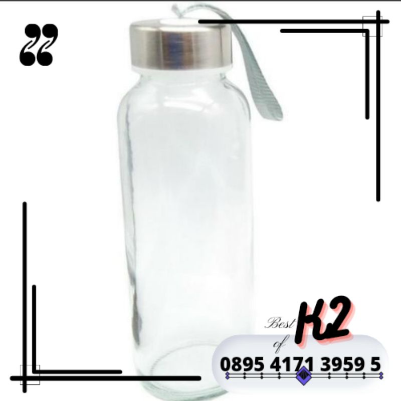 Botol Kaca Bening/ Botol Souvenir/ Botol Minum