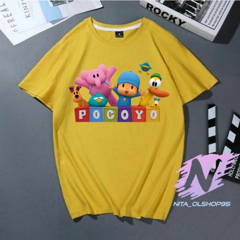 kaos anak pocoyo baju pocoyo kartun