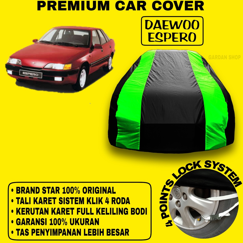 Body Cover DAEWOO ESPERO Sarung Strip HIJAU Penutup Pelindung Bodi Mobil Daewoo Espero PREMIUM