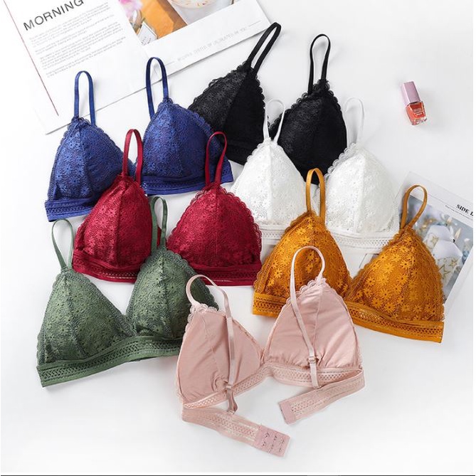 BV.ID BR619 BH BRA WANITA TANPA KAWAT BAHAN LACE HALUS PAKAIAN DALAM BRALETTE PUSH UP ELASTIS SEXY