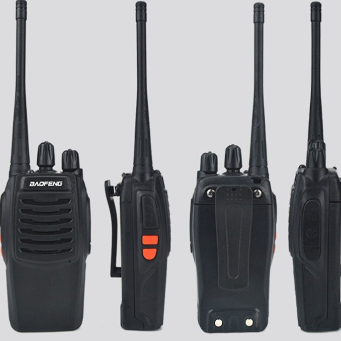 Baofeng 888S 5W 16Ch 400-470MHz Interphone Radio Dua Arah Walkie Talkie (Hitam) Set 2 atau 1