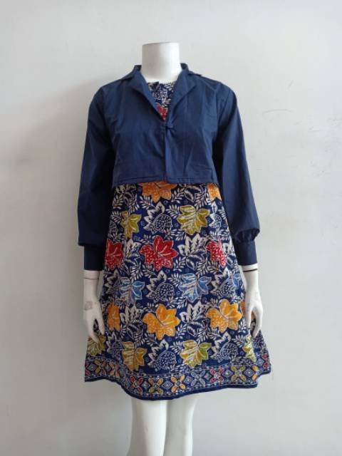 QONITA DRESS BATIK CAP COLET | TUNIK QONITA