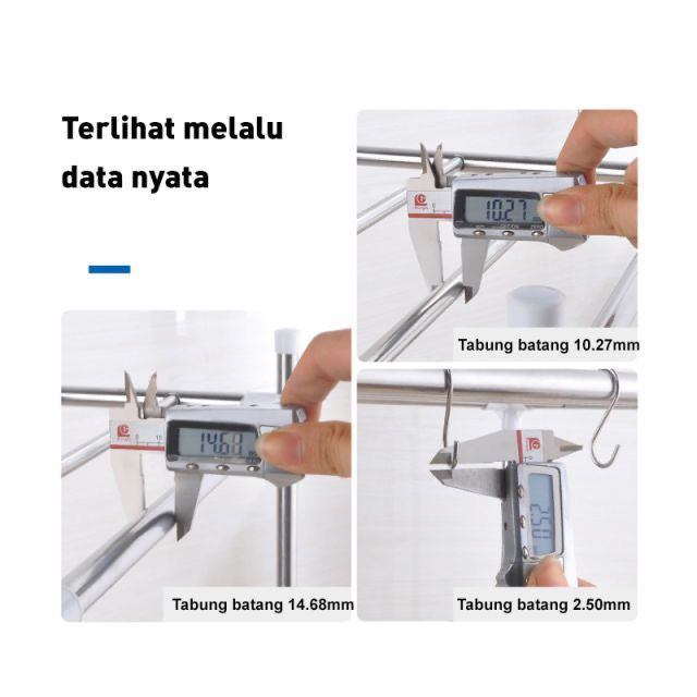 RAK PENYIMPANAN PERALATAN DAPUR MULTILAYER / RAK STAINLESS DAPUR 4 SUSUN TAHAN BERAT VD