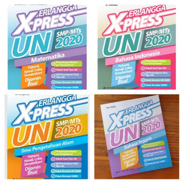 Paket Buku Erlangga Xpress Un Smp Mts 2020 Matematika B Inggris B