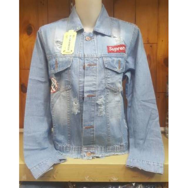 JAKET JEANS RIPPED OLFIN