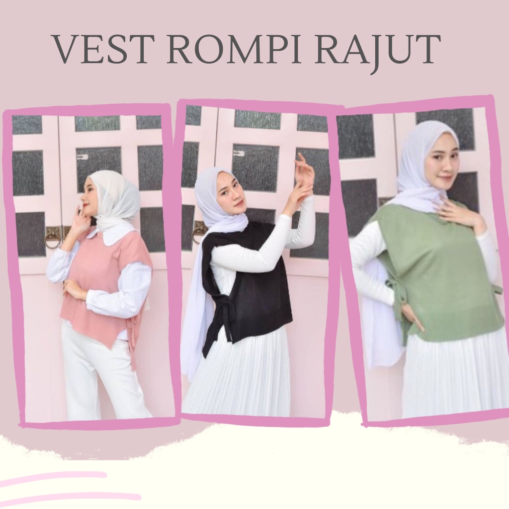 VEST ROMPI RAJUT TALI OUTER