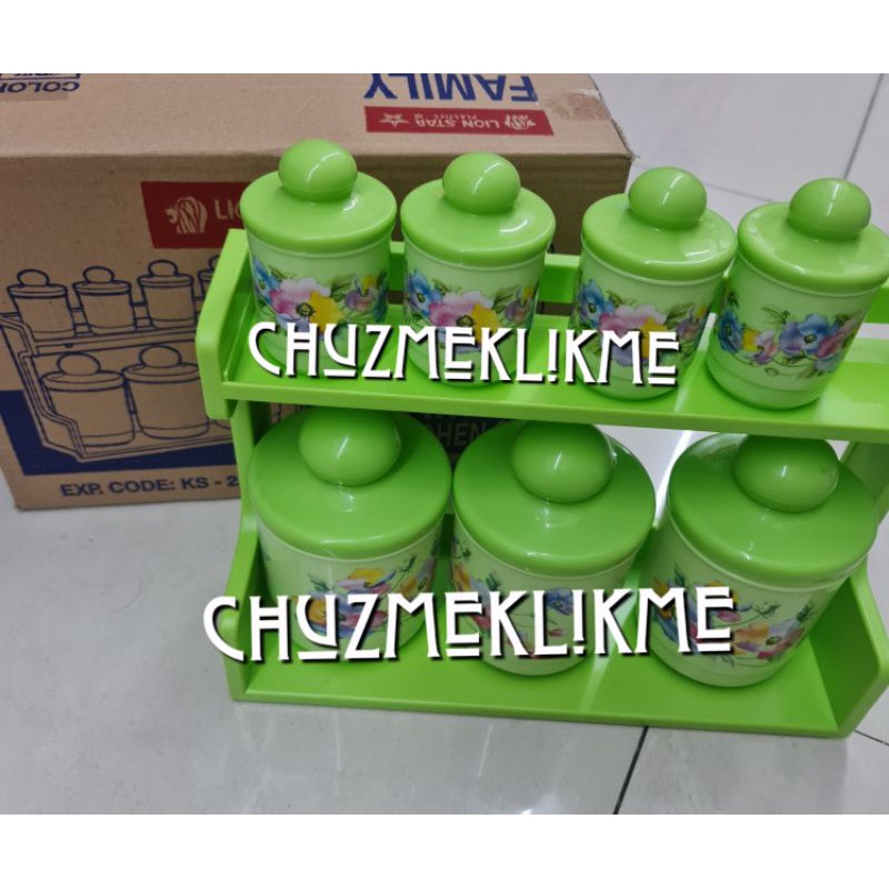 Tempat bumbu dapur lion star KS-2/Family Kitchen set lion star/Wadah bumbu/Tempat garam, lada dll