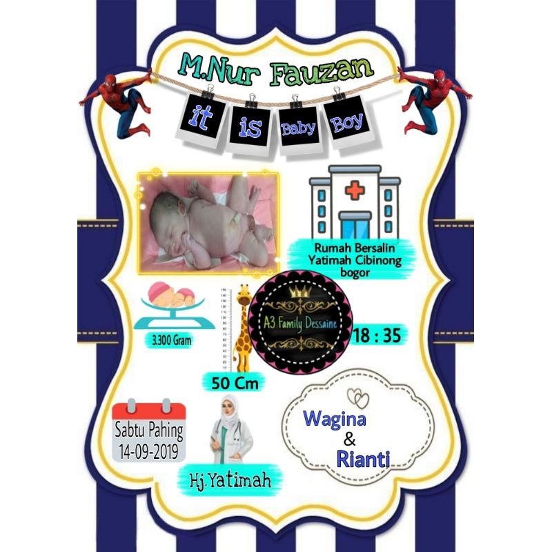 Biodata Bayi, Biodata Anak, Baby Shower [SOFTFILE]