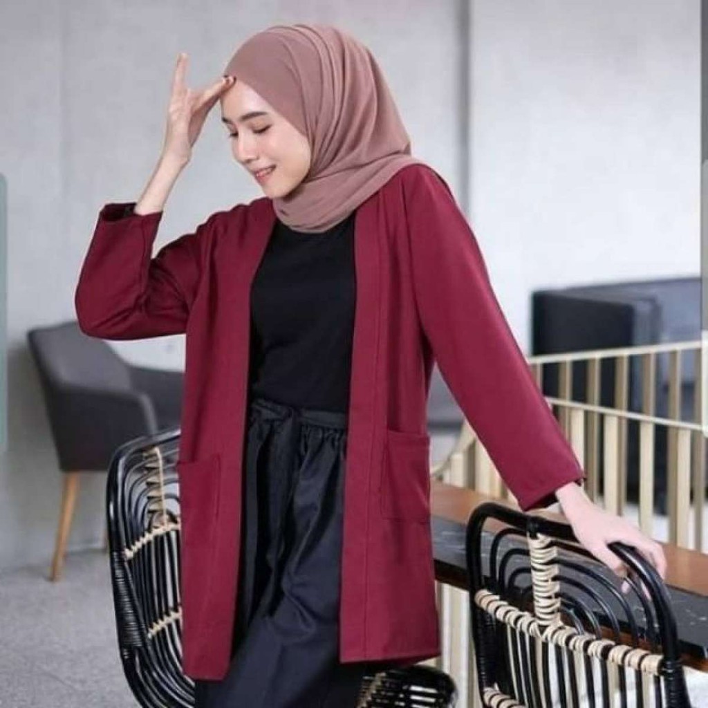 Baju Atasan Poppy Outer Cardigan Moscrepe