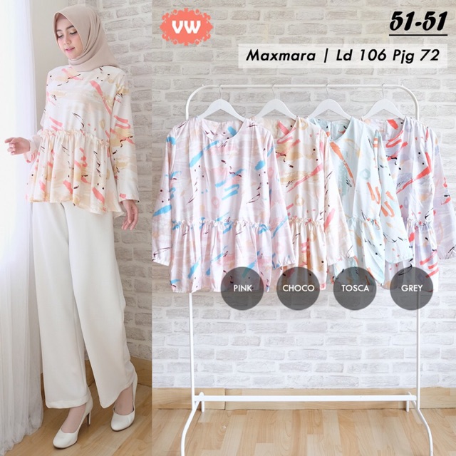BAJU WANITA MURAH / ATASAN BLUS WANITA /  BAHAN MAXMARA