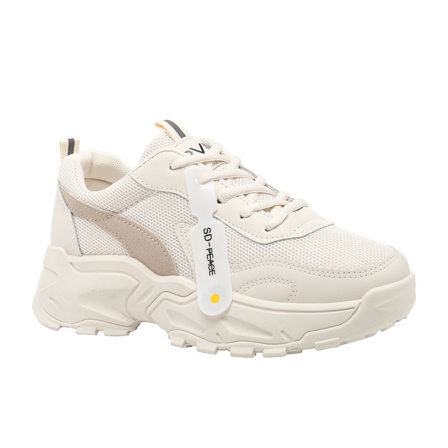 PVN Jipyeong Sepatu Sneakers Wanita Sport Shoes White 099-Mingyu - Cream