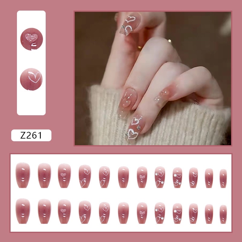 Kuku Palsu 【B3，lem cair】Nikah Wedding False Nailart Pengantin Tangan