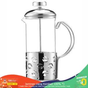 (BISA COD) RVOSTR Duolv French Press Manual Coffee Maker Pot Beans Pattern - KG72I