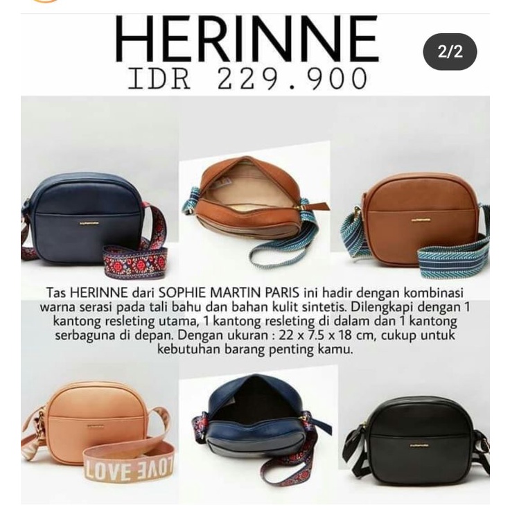 Tas Herinne navy sophie