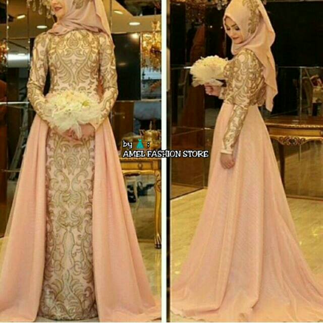 LONGDRESS MUSLIM / KEBAYA PESTA / LONGDRESS MEWAH / BAJU UNDANGAN / GAUN PESTA / GAUN MUSLIM MODERN
