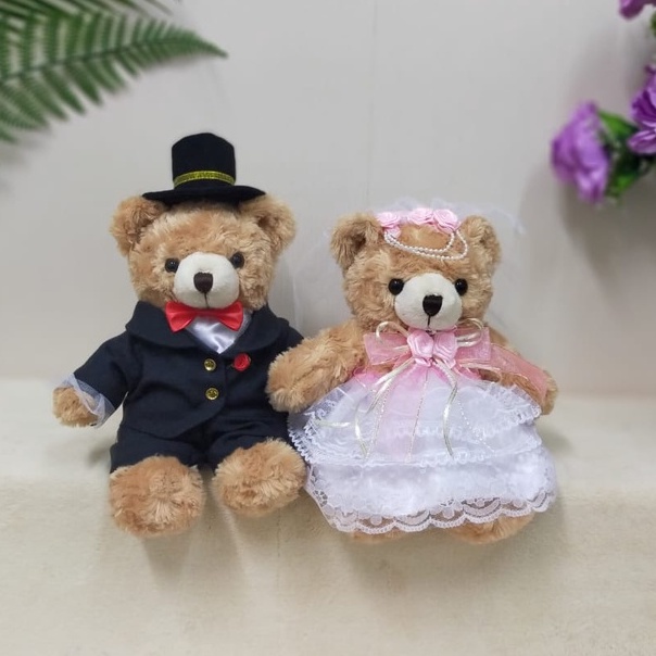 Boneka Pengantin 09&quot;/boneka pasangan /boneka wedding/Teddy Bear Penganting