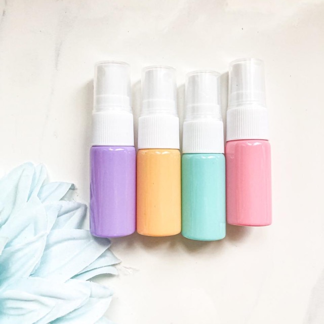 10ml Botol SPRAY kaca PASTEL - botol serum - botol isi ulang