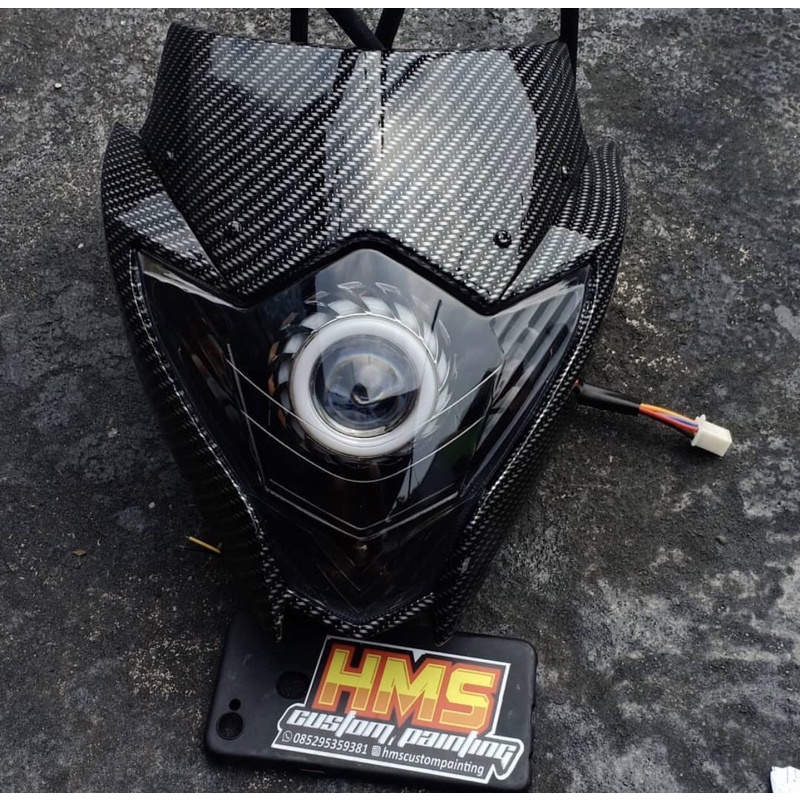 Paketan Batok depan Reflektor depan dan lampu proji satria Fu