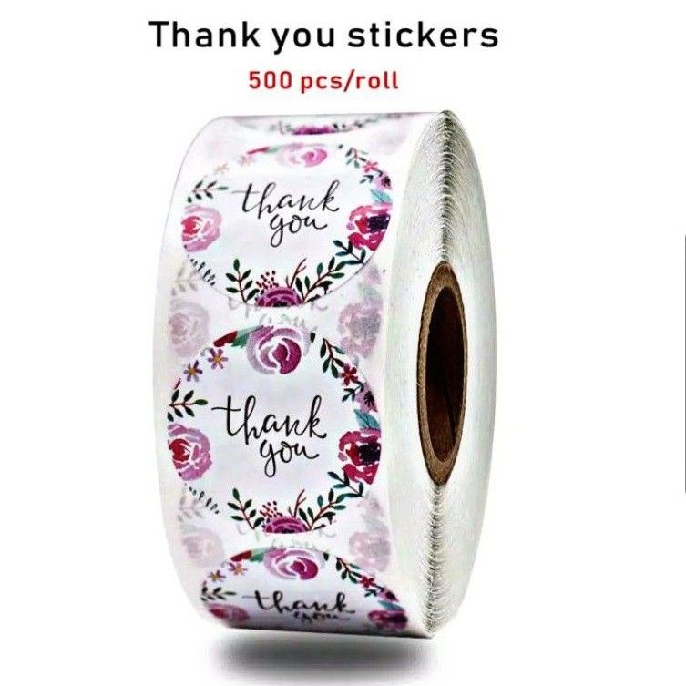 

500pcs Stikers Label / Segel Motif Thankyou Lucu