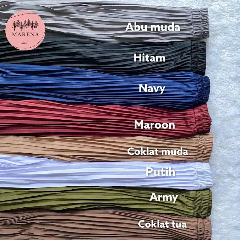 Kulot Plisket Klok Termurah bisa JUMBO/ Plisket Lipatan Besar / Pleated Skirt