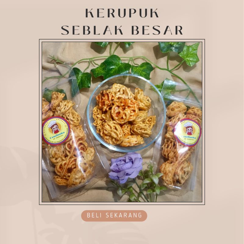 

Kerupuk Seblak 50g/Kerupuk Pedas/Kerupuk bantat