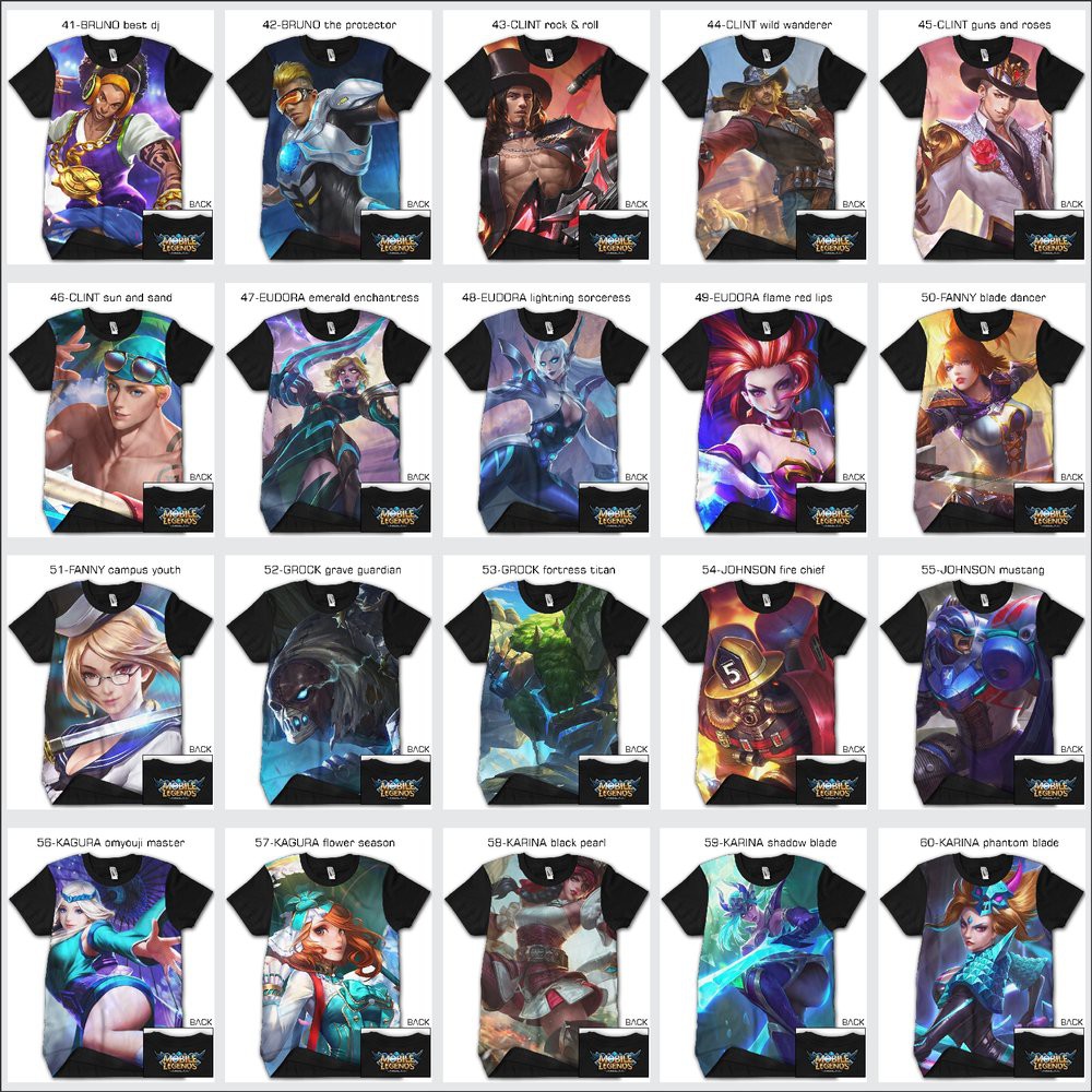 Dijual Baju Kaos Mobile Legend Legends Hero Murah Meriah Grosir Shopee Indonesia