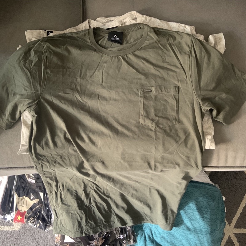 ripcurl plain pocket army kaos baju polos ORIGINAL 100% SALE
