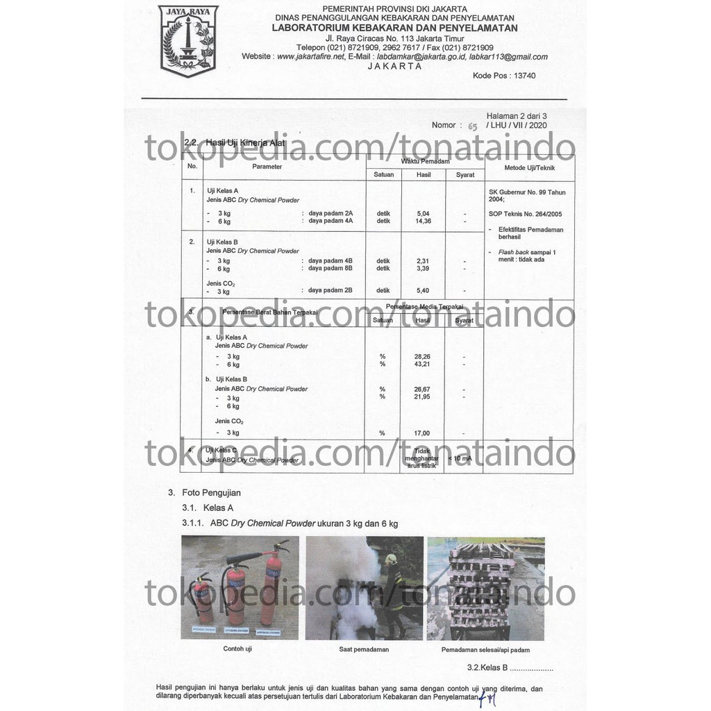 APAR 2.5KG TONATA / ABC Powder / Set Komplit