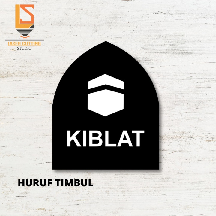 Sign Kiblat Akrilik Tanda Kiblat