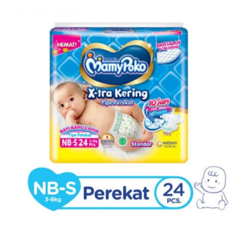 Makassar ! Mamypoko Popok Bayi Extra Kering Newborn NB-S 24/44