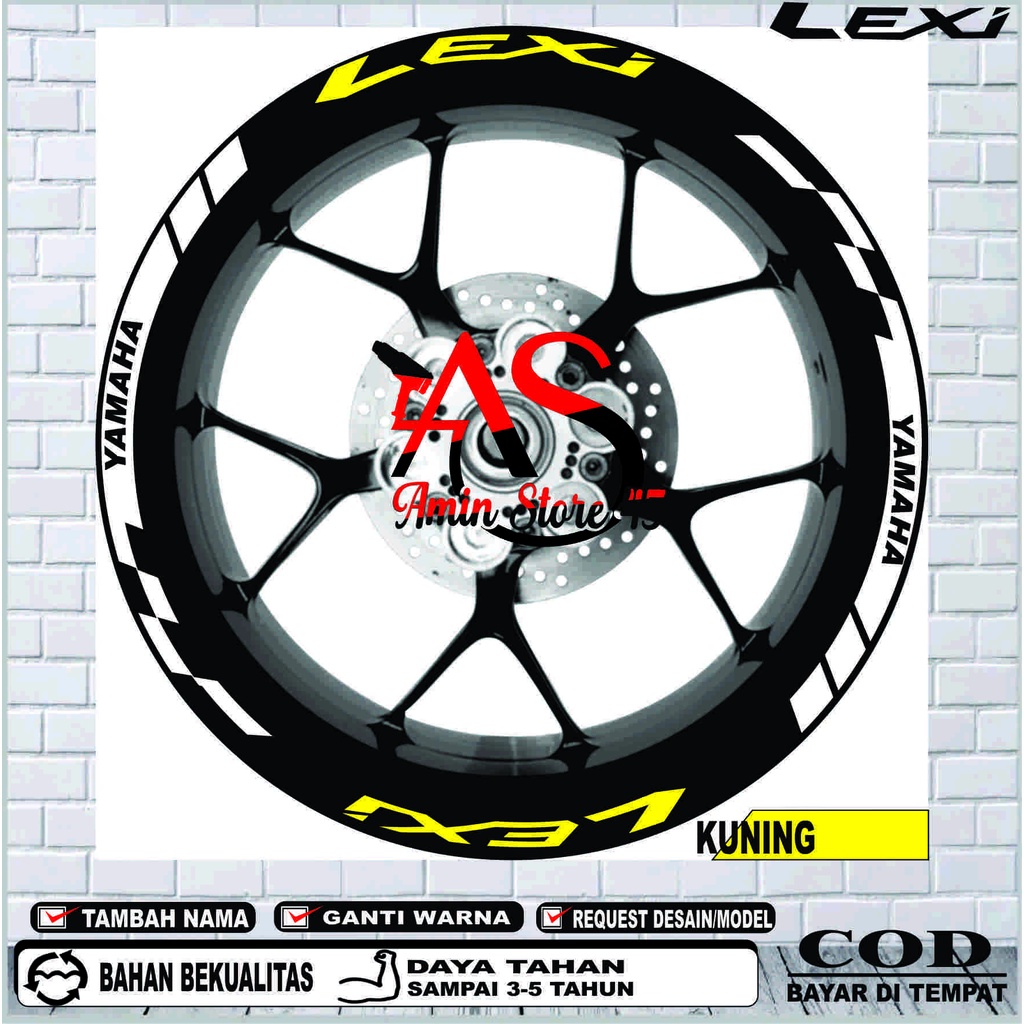 Stiker Velg Lexi, Lis Velg Variasi, Stiker Velg Variasi Yamaha Lexi