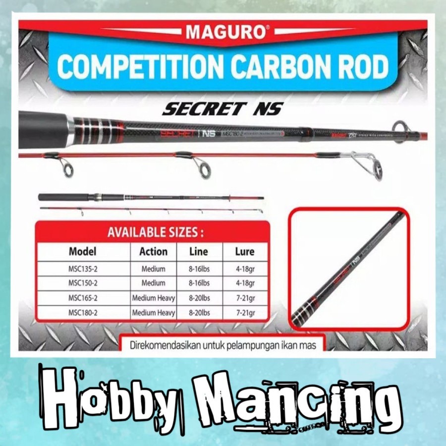 Joran Maguro Secret NS | Sambung 2 | Solid Tip Carbon |