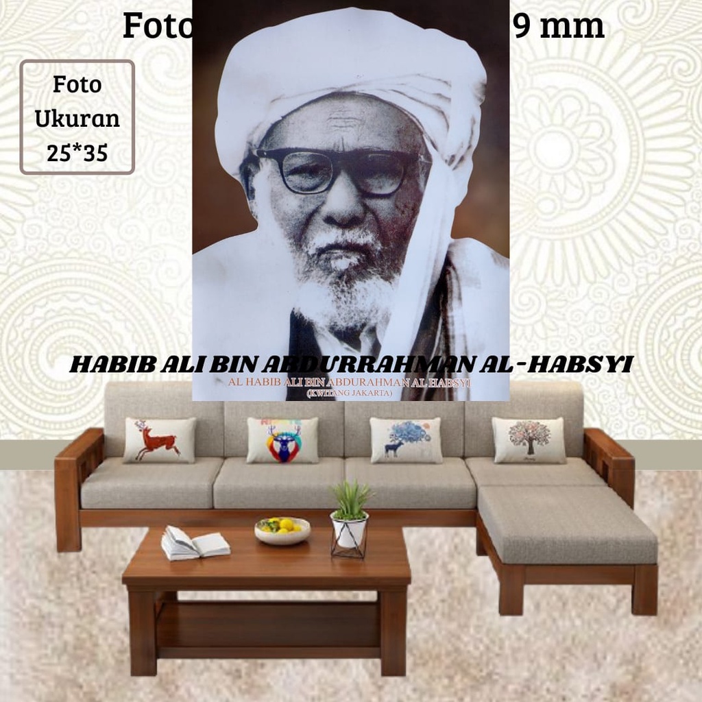 Foto Habib Plus Bingkai Photo Ulama Poto Habaib 25 x 35