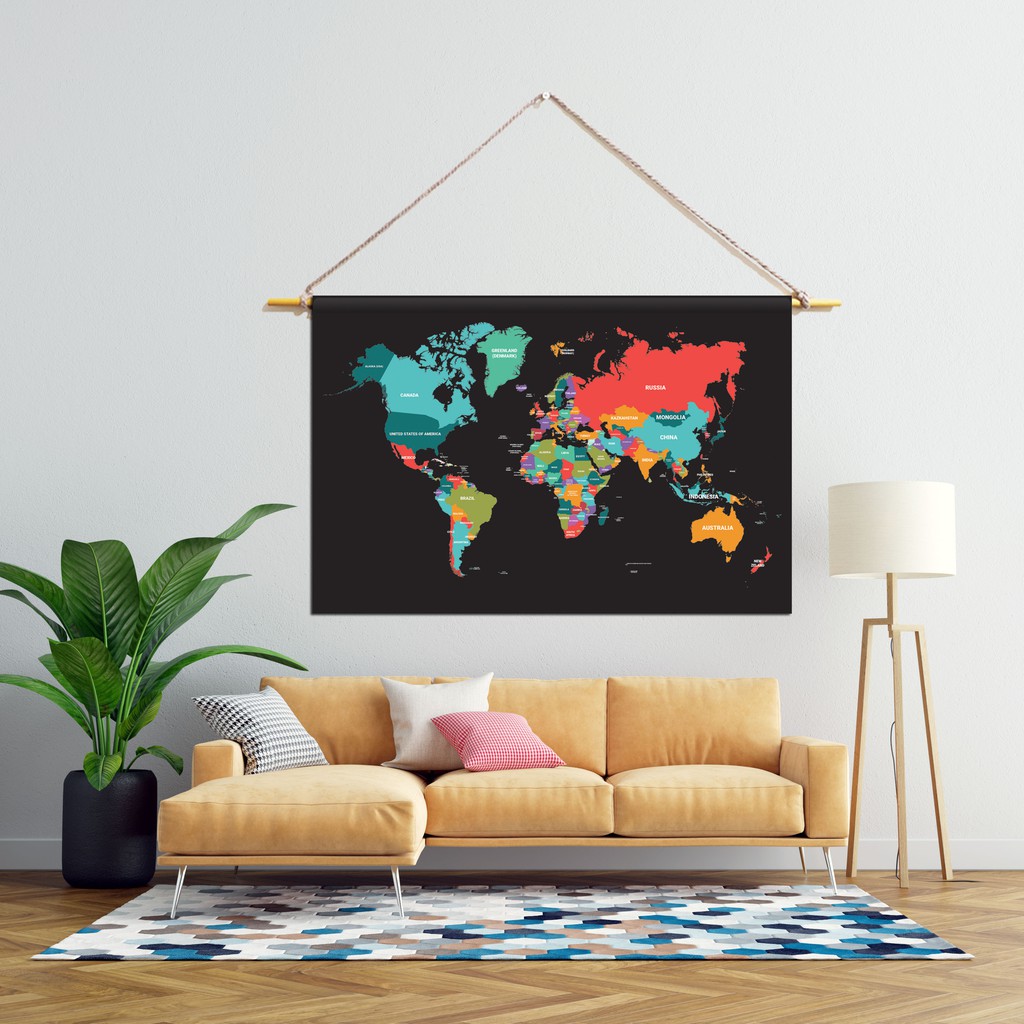 

Peta Dunia Kanvas 45x30cm