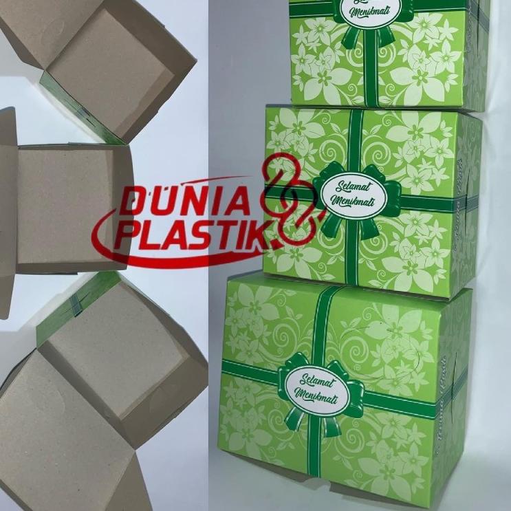 

◘ isi100pcs DUS KUE MOTIF 12x12CM 12x14CM 12x16CM box kotak kertas tempat snack hajatan kue aqua buah ✭