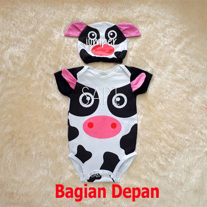 Baju Bayi Laki Laki Perempuan Jumper Bayi Lucu - Cute Cow