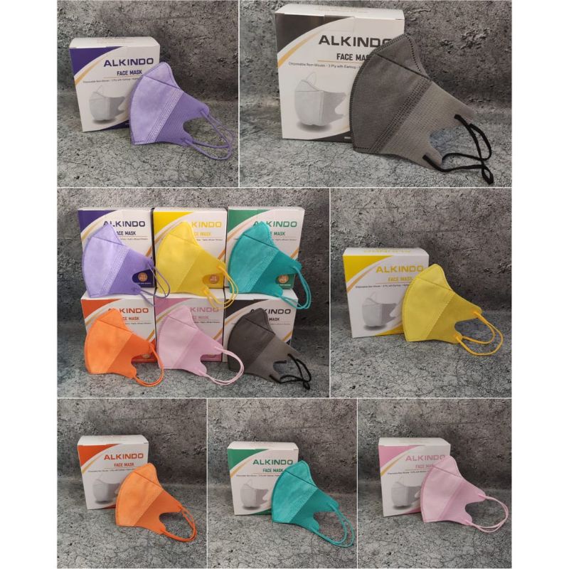 Masker Duckbill Garis Alkindo Warna warni