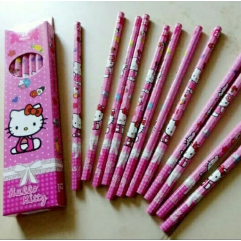 

Pensil Kayu Serut 2B Karakter 1 set dapat 10 pcs Alat Tulis ATK