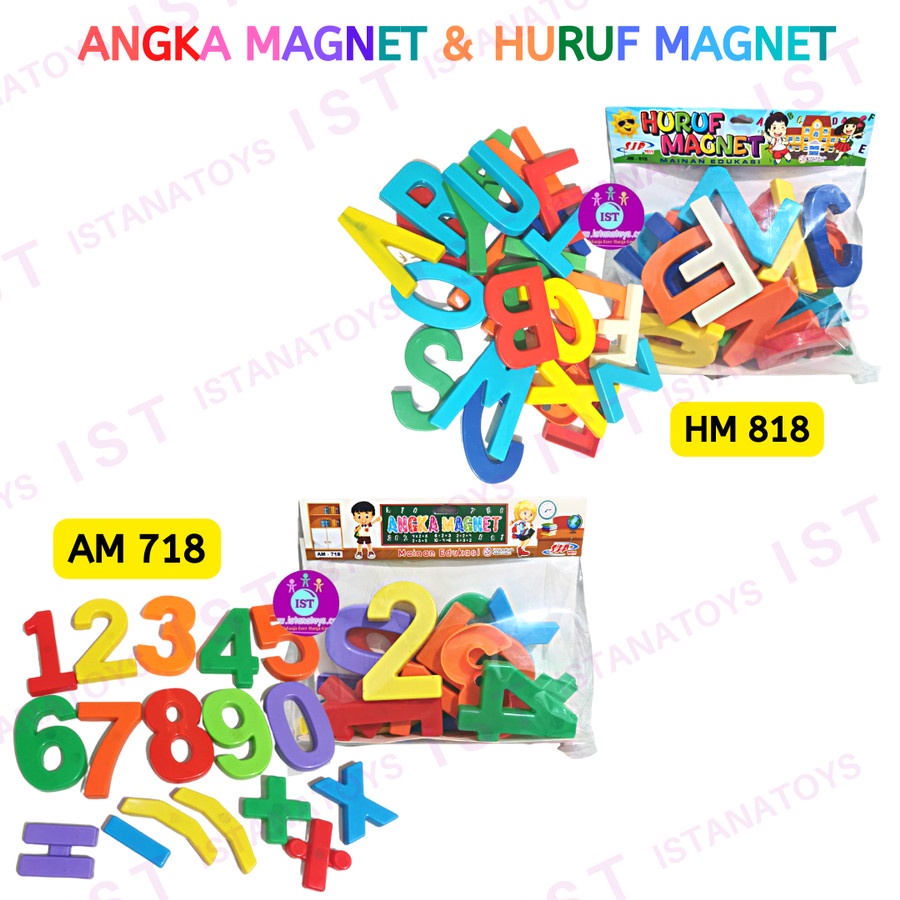 Mainan Edukasi Magnet Huruf HM818 dan Angka AM718 - Angka AM718