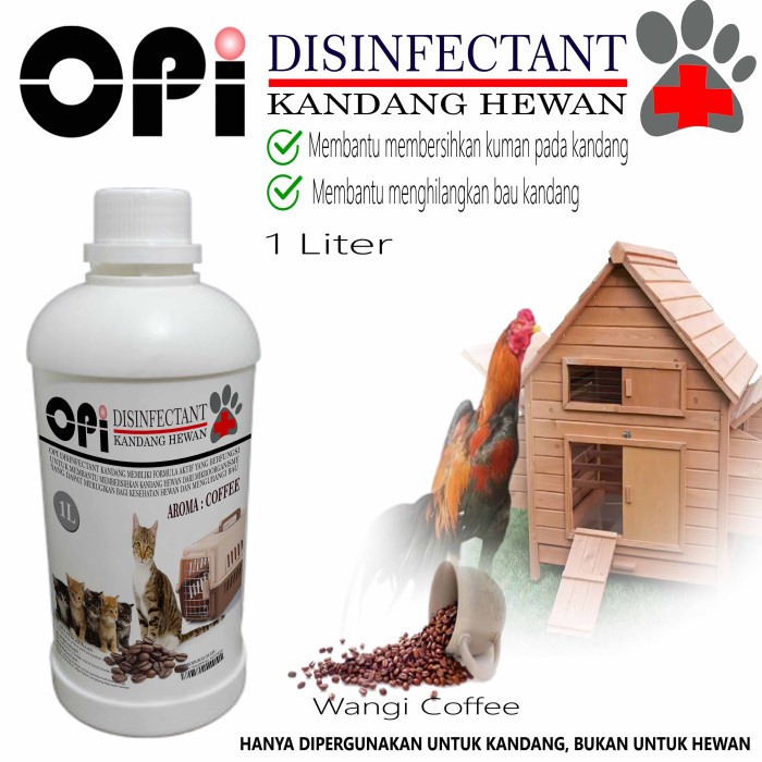 Disinfektan kandang 1Liter wangi Coffee dan lainnya New Formula Wangi OPI Produk By Oke Sabuny sudah ada izin edar resmi by Oke sabun suplayer