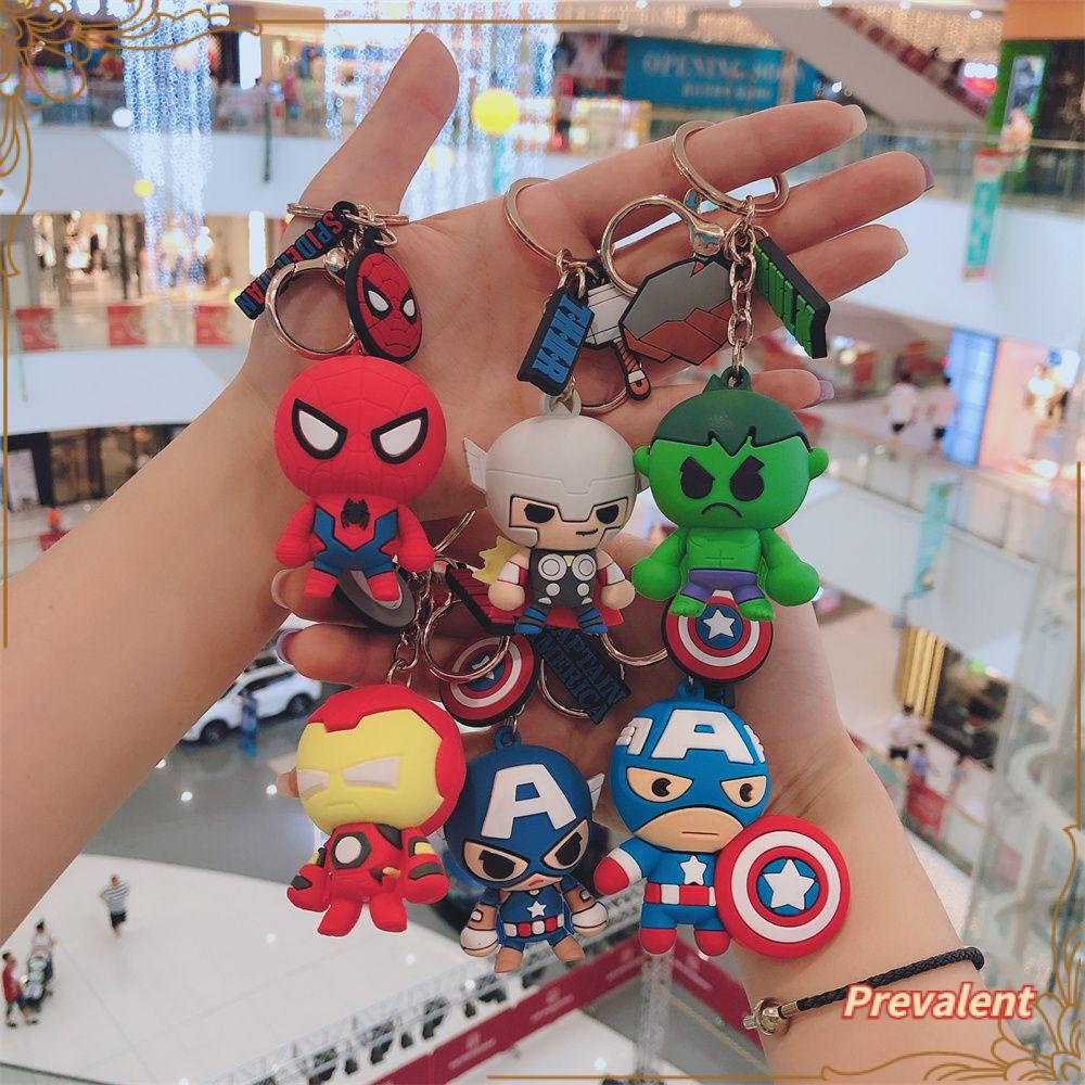 Gantungan Kunci Karakter Kartun Iron Man / Spiderman / Captain America