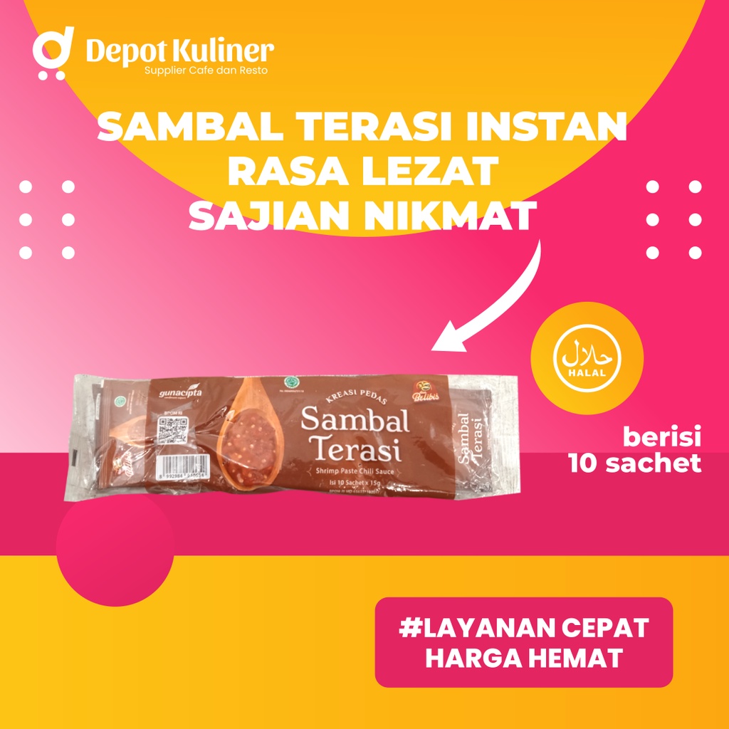 Sambal Terasi Sachet Dua Belibis 10 pcs per 15gr Shrimp Paste Chili Sauce