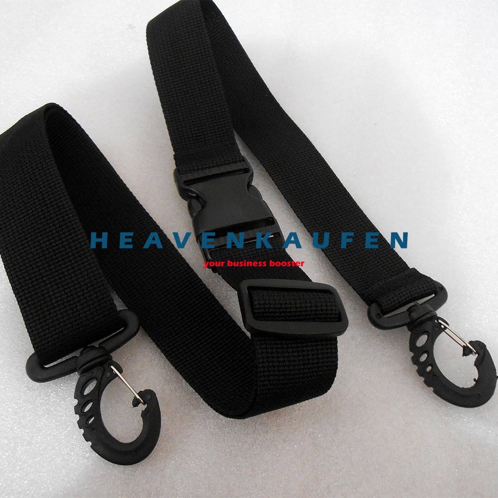 Tali Selempang Strap Tas Pria Warna Hitam Lebar 3,8 cm Dengan Buckle