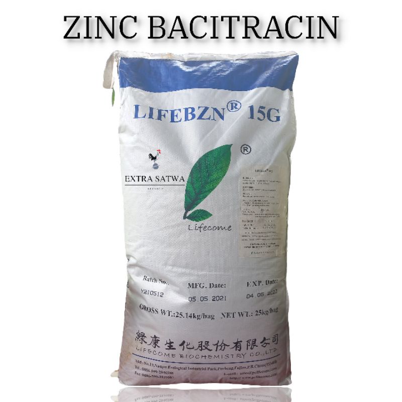 BACITRACIN ZINC 1kg, LIFEBZN 15G, AGP Growth Promotor