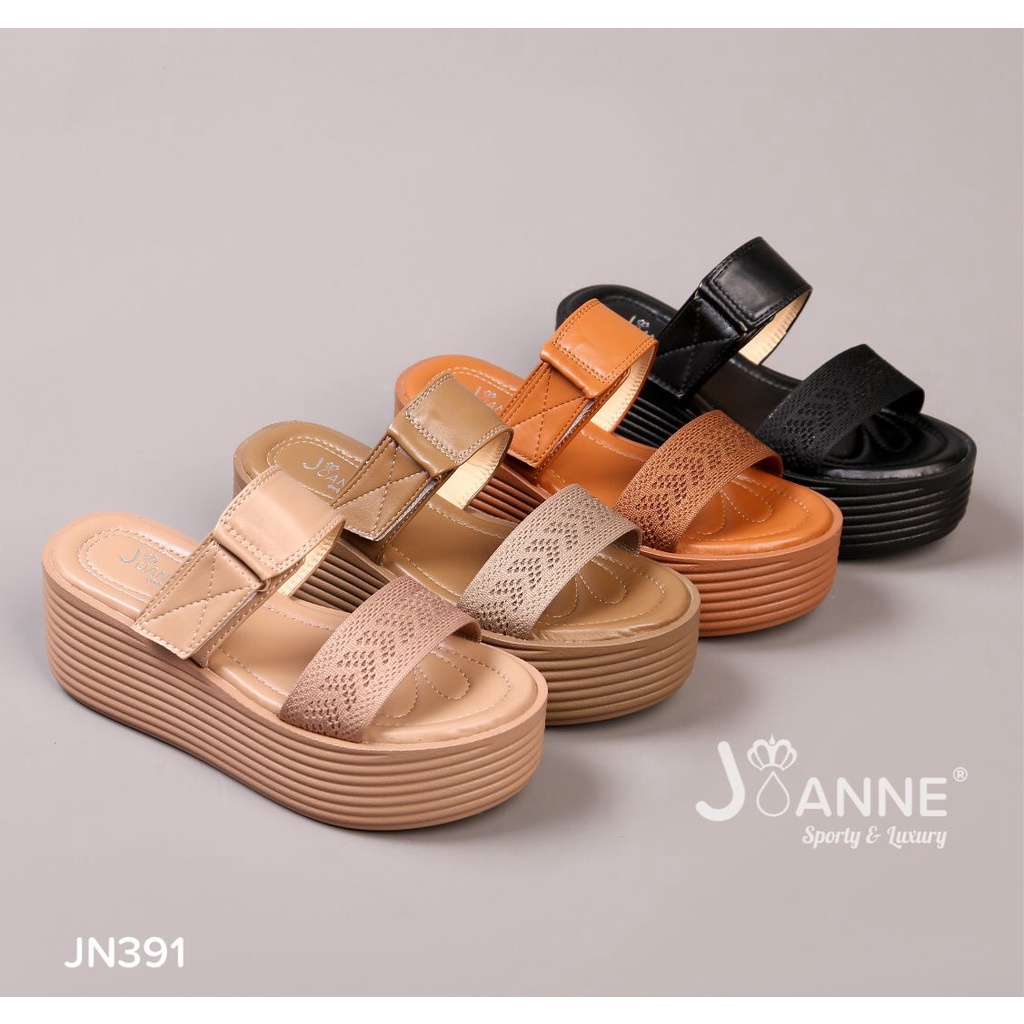 JOANNE Wedges Sandals Double Straps #JN391 ORIGINAL